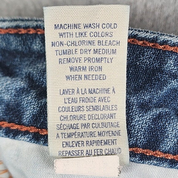 American Eagle Outfitters Boy Fit Jeans Womens 8 (30x29) Blue Distressed Denim - Picture 15 of 16